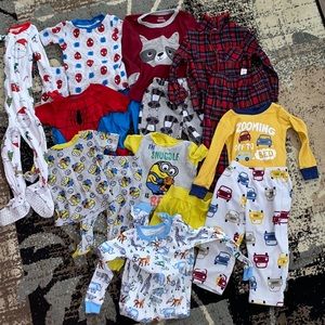 (15 Pieces) 24m-3t Pajama Sets
